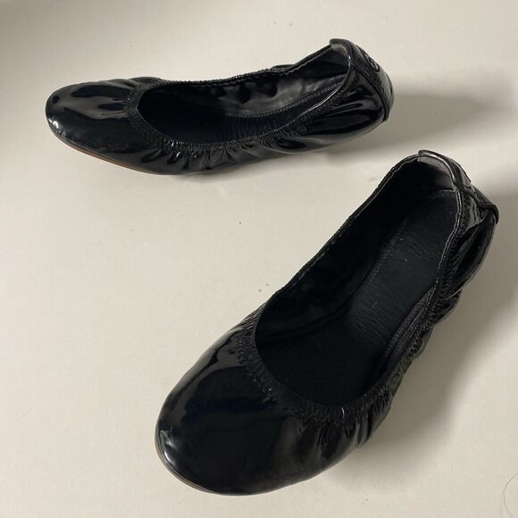 TORY BURCH Eddie Ballet Flat Black Patent Leather Slip On Round Toe Soft… - Picture 5 of 10